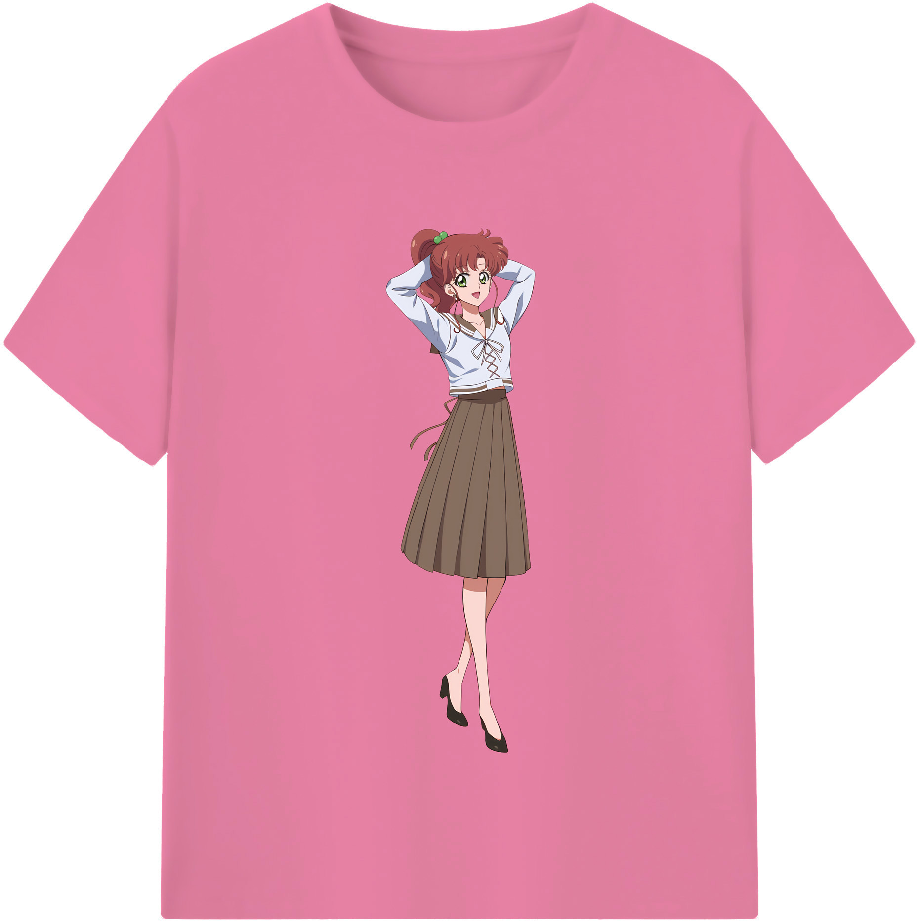 （画像用） 美少女戦士セーラームーン 木野 まこと きの まこと Sailor Moon Kino Makoto （セーラージュピター；Sailor Jupiter） 綿100％半袖Tシャツ（フロントプリント）